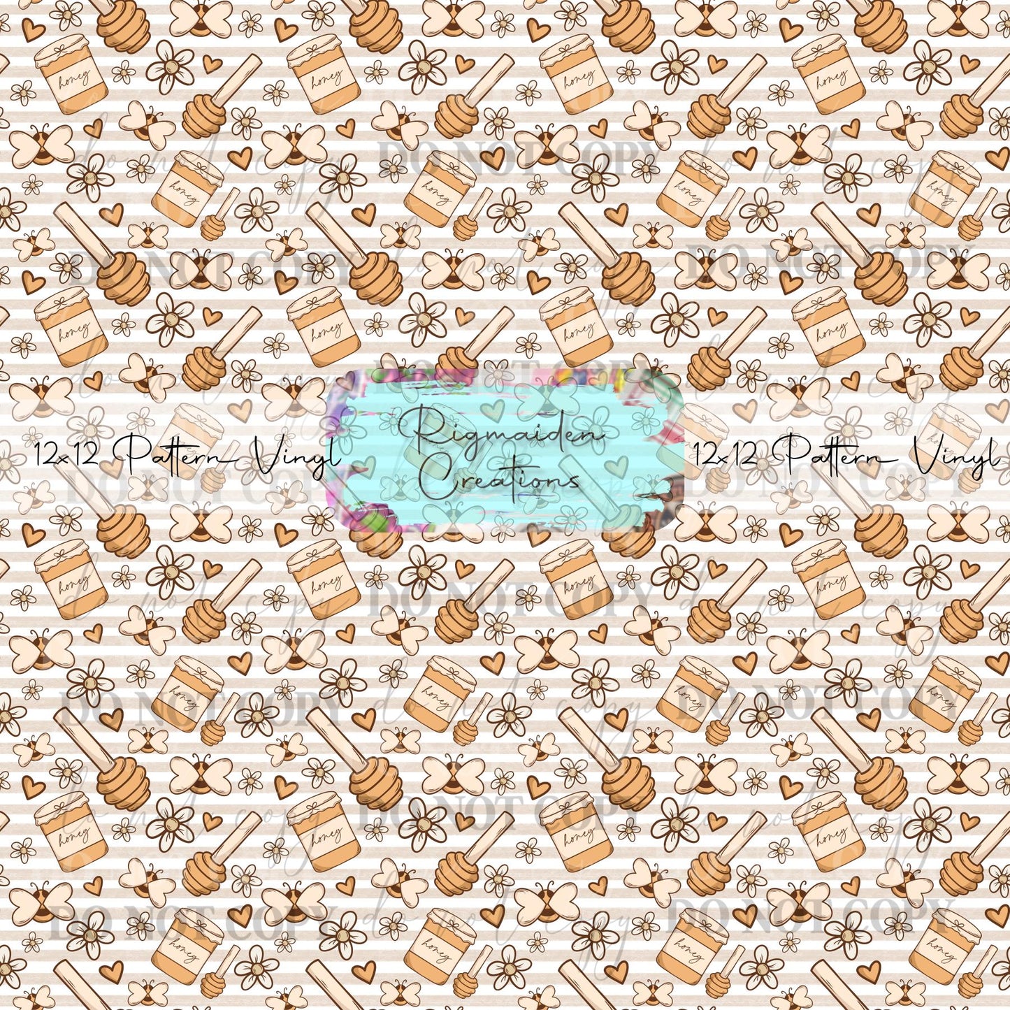 Honeybees Floral Vinyl