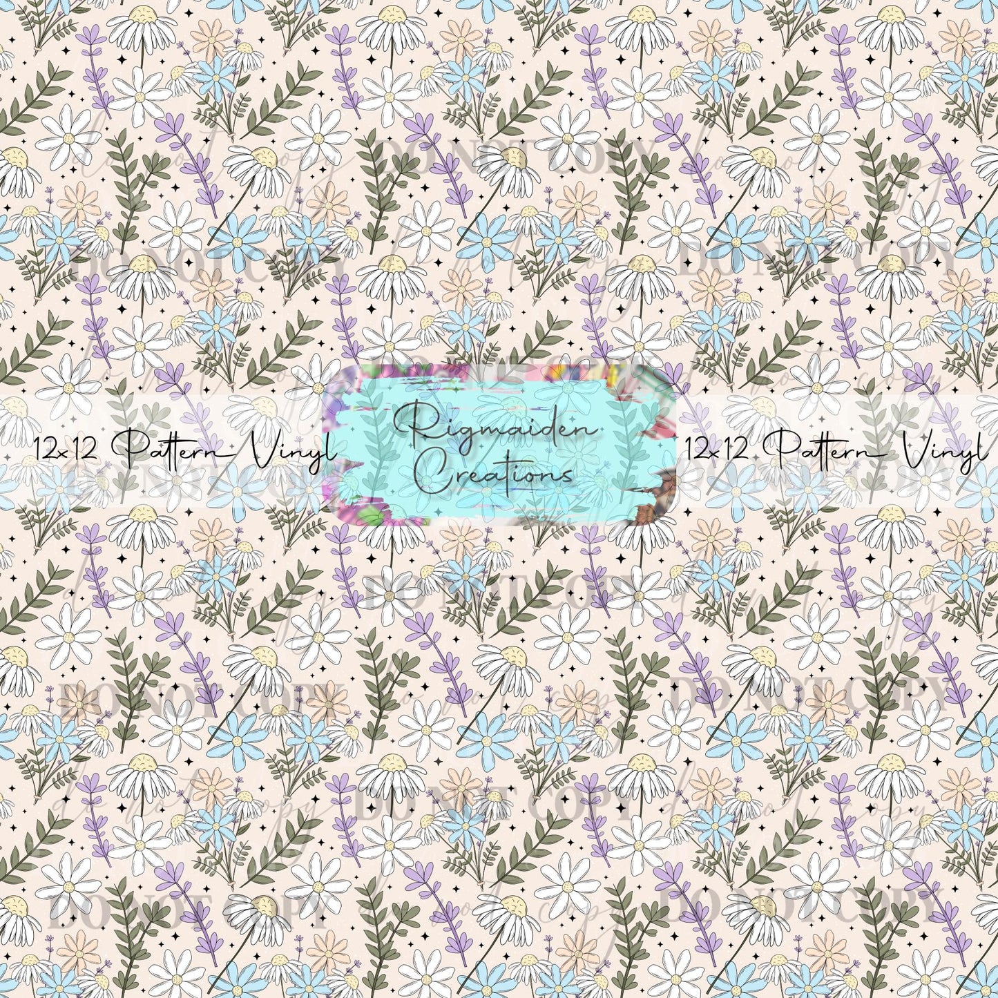 Pastel Neutral Floral Vinyl