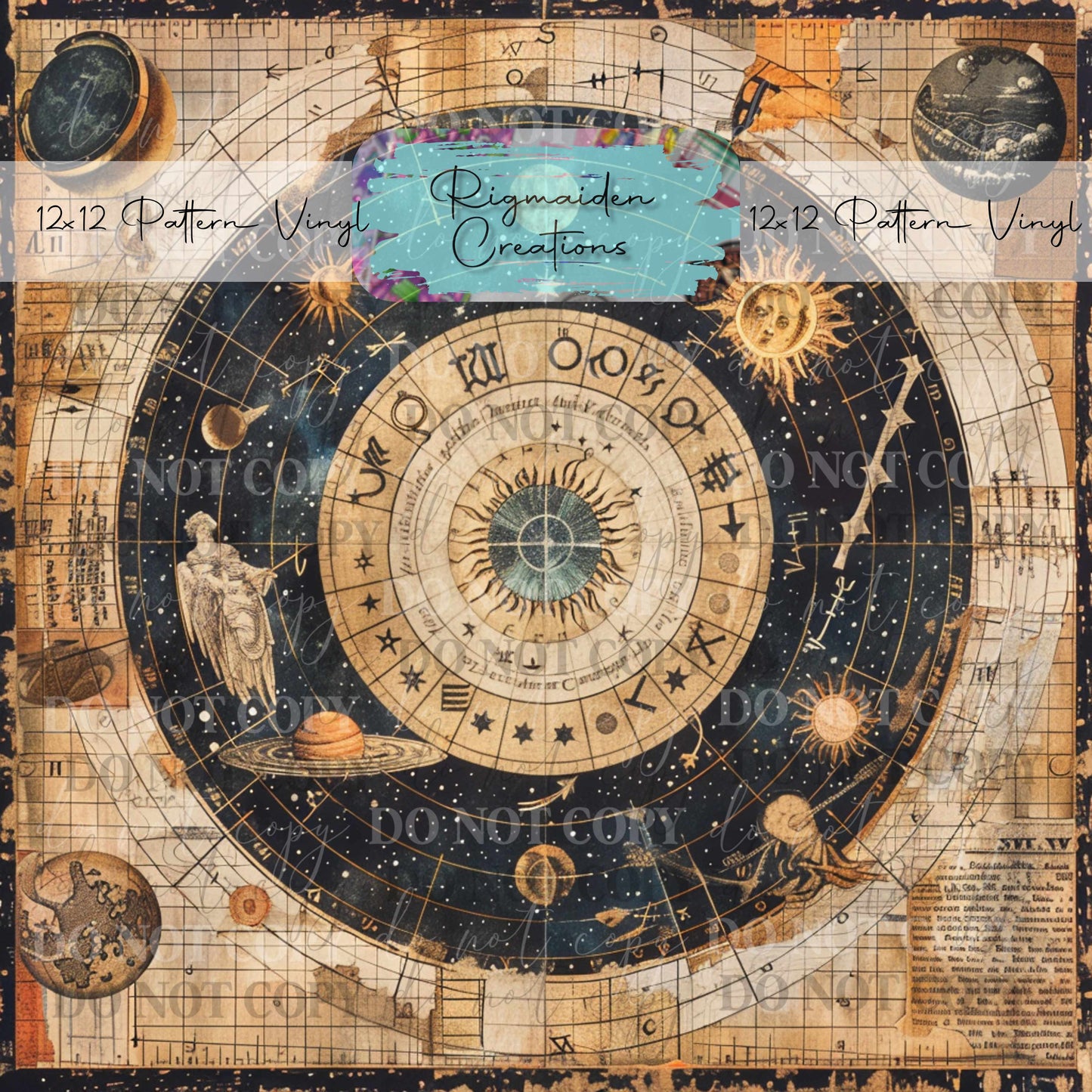 Zodiac Sign Map Vinyl