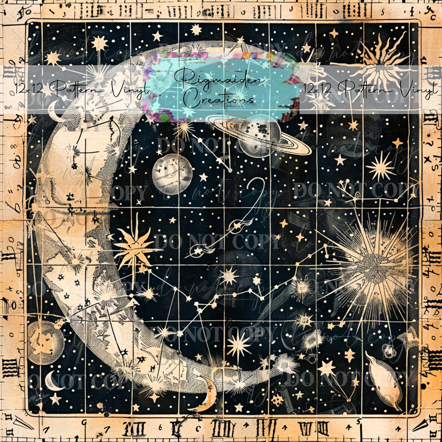 Moon Theme Chart Vinyl