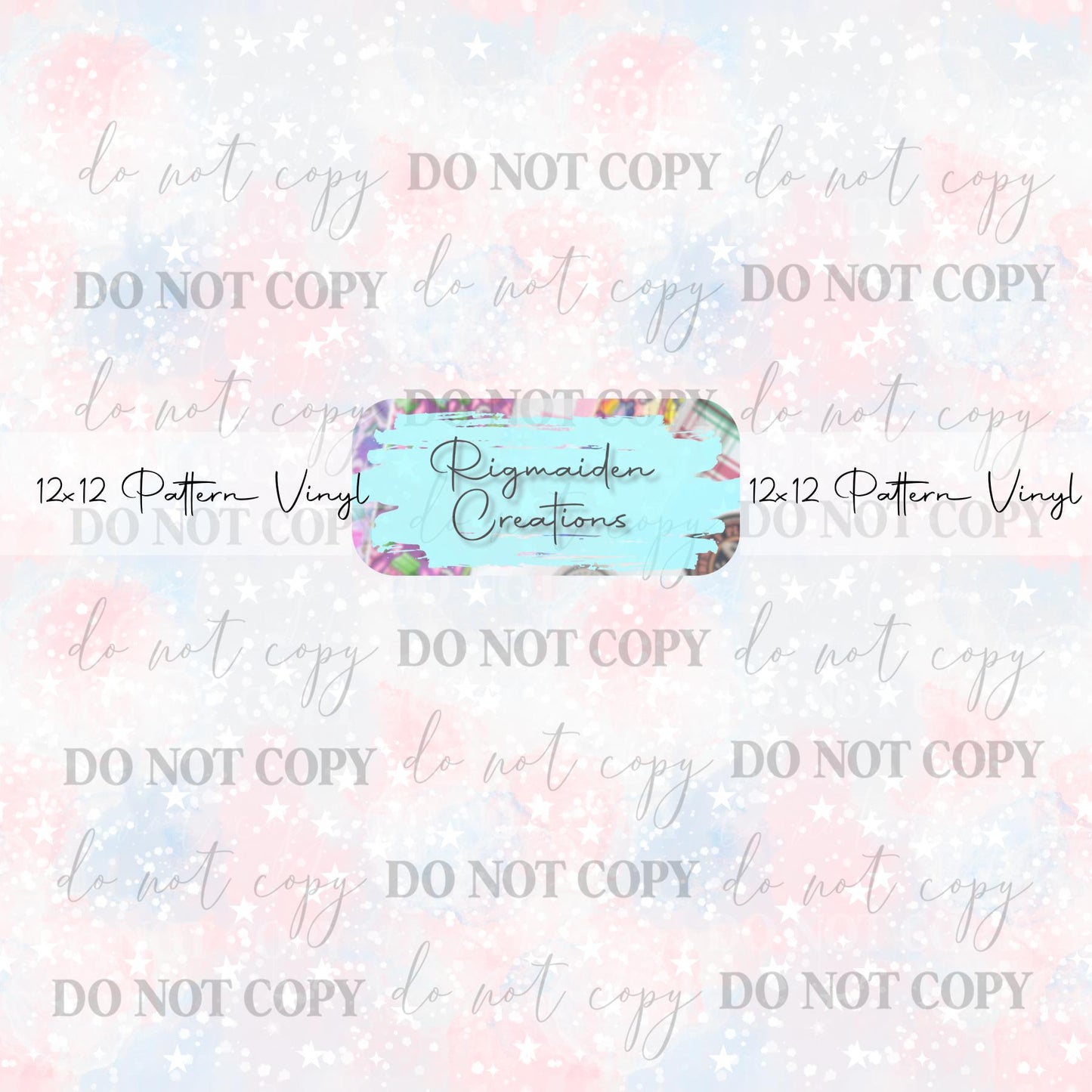 Pastel Patriotic Watercolor Stars Vinyl