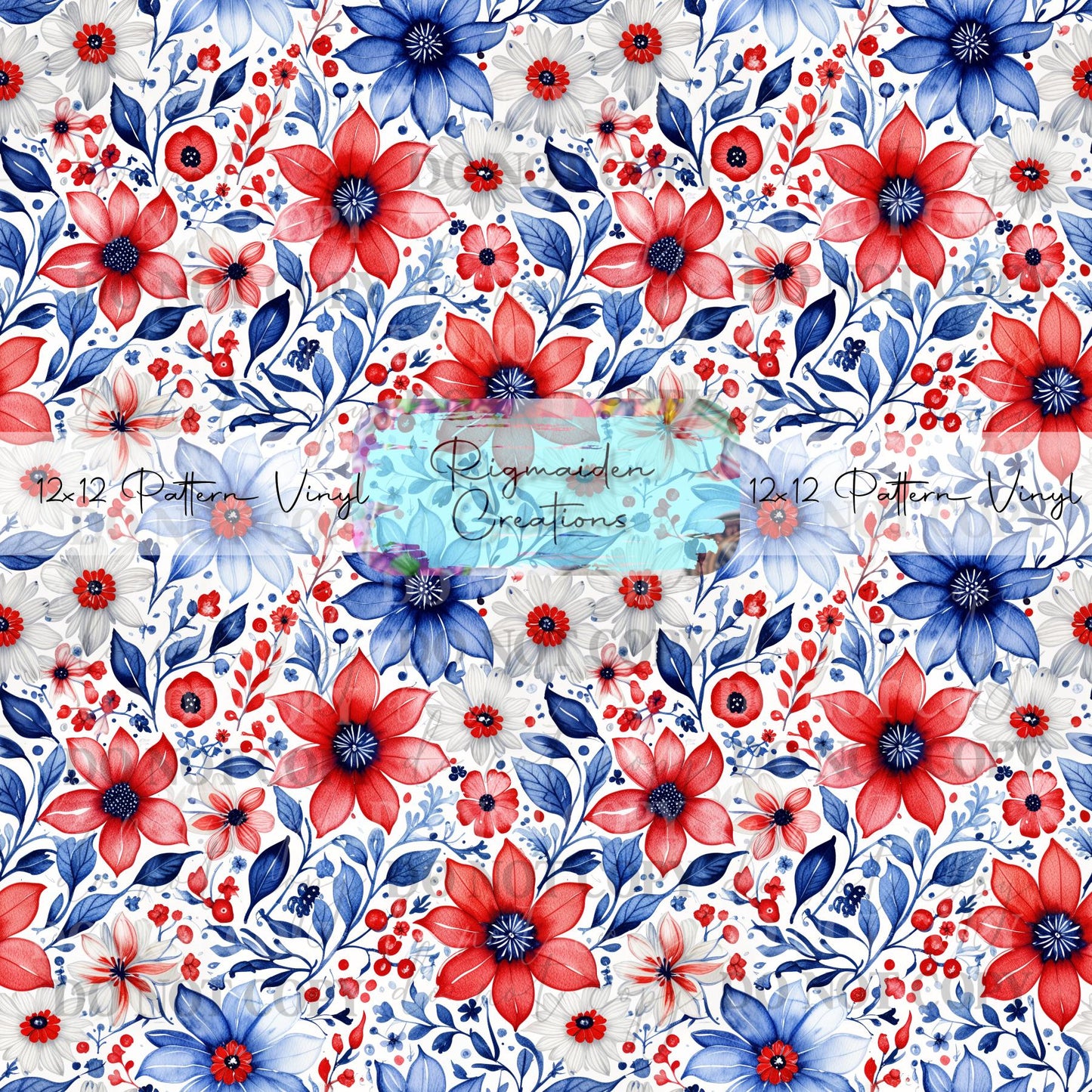 Patriotic Floral Vinyl