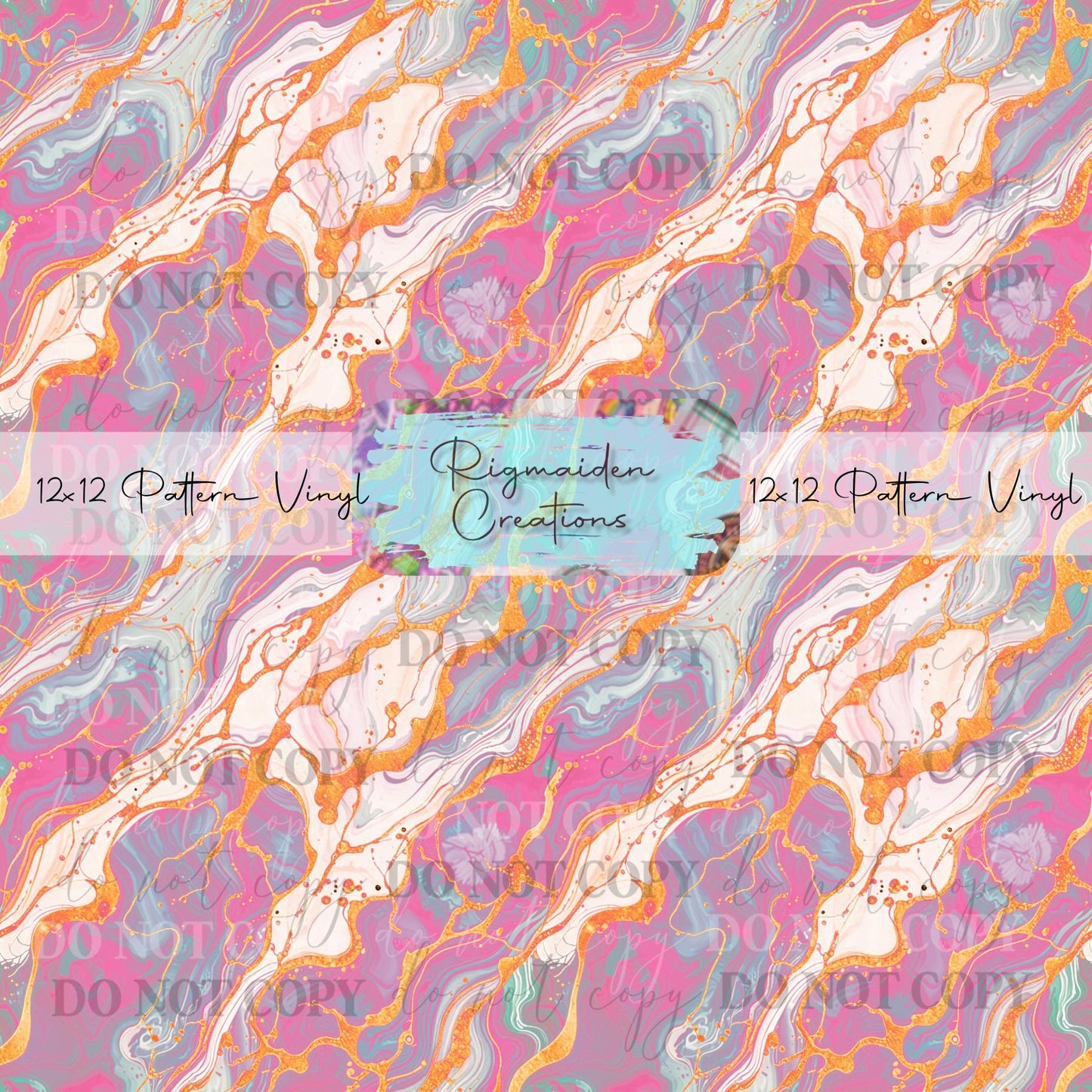 Pink And Blue Gold Marble Vinyl