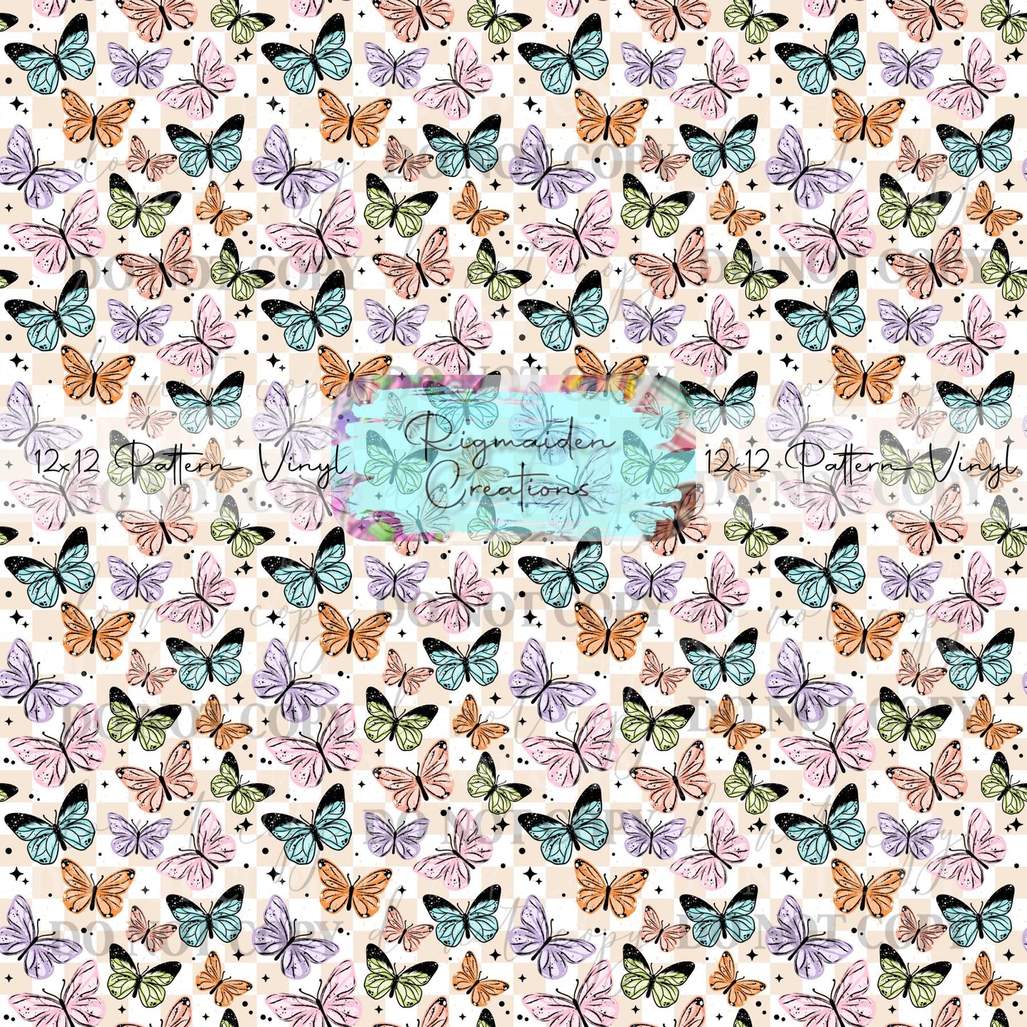 Butterfly Checkered Vinyl