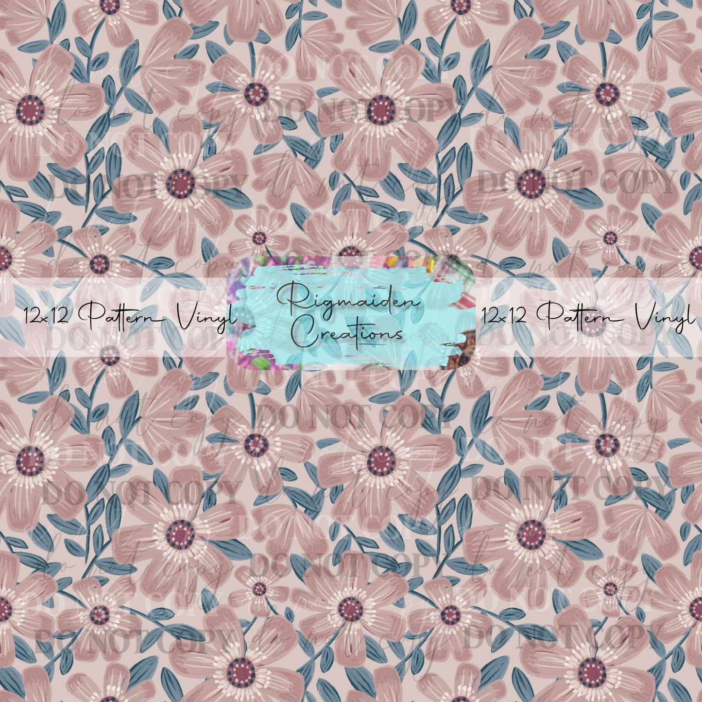 Pink Watercolor Floral Vinyl