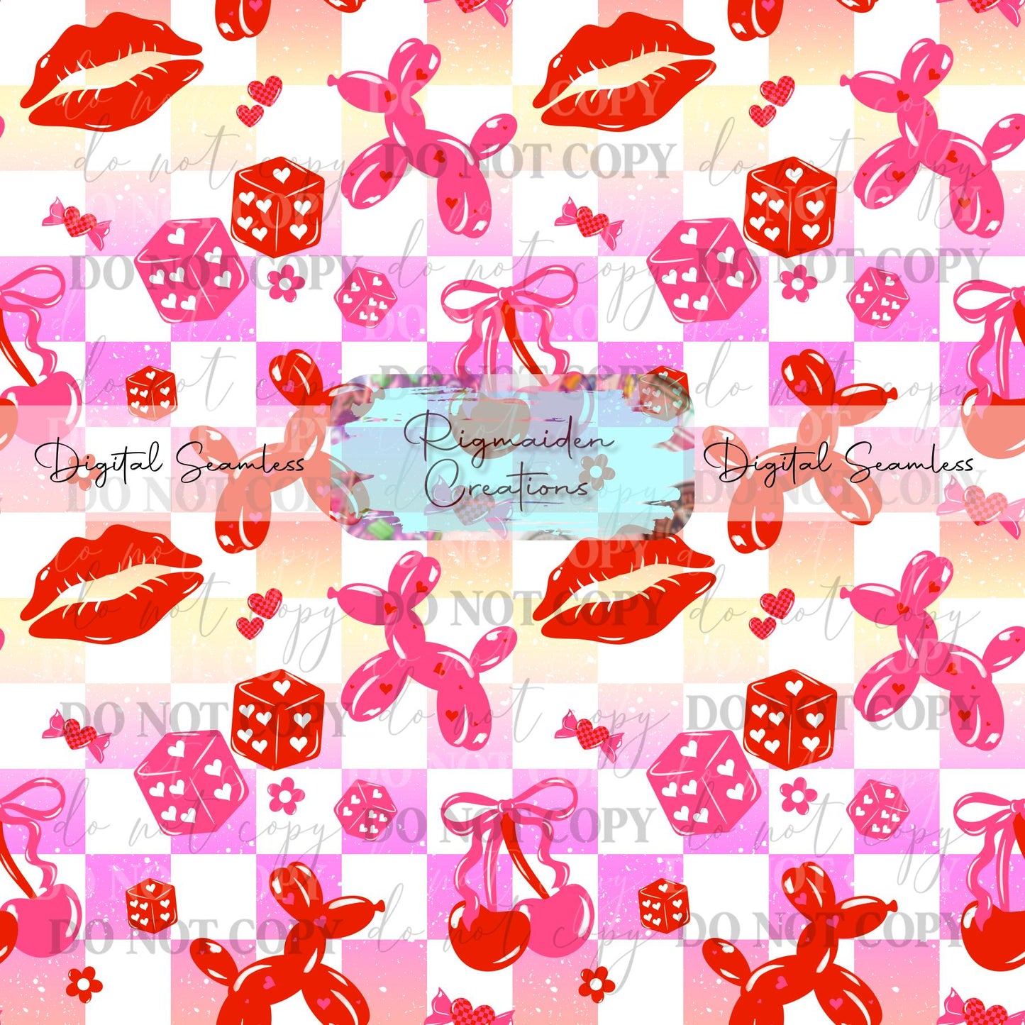 Valentine's Ombre Seamless Digital PNG