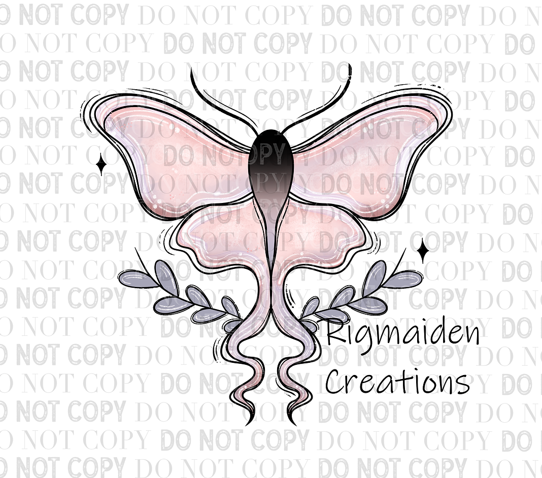 Pink Moth UV DTF Decal