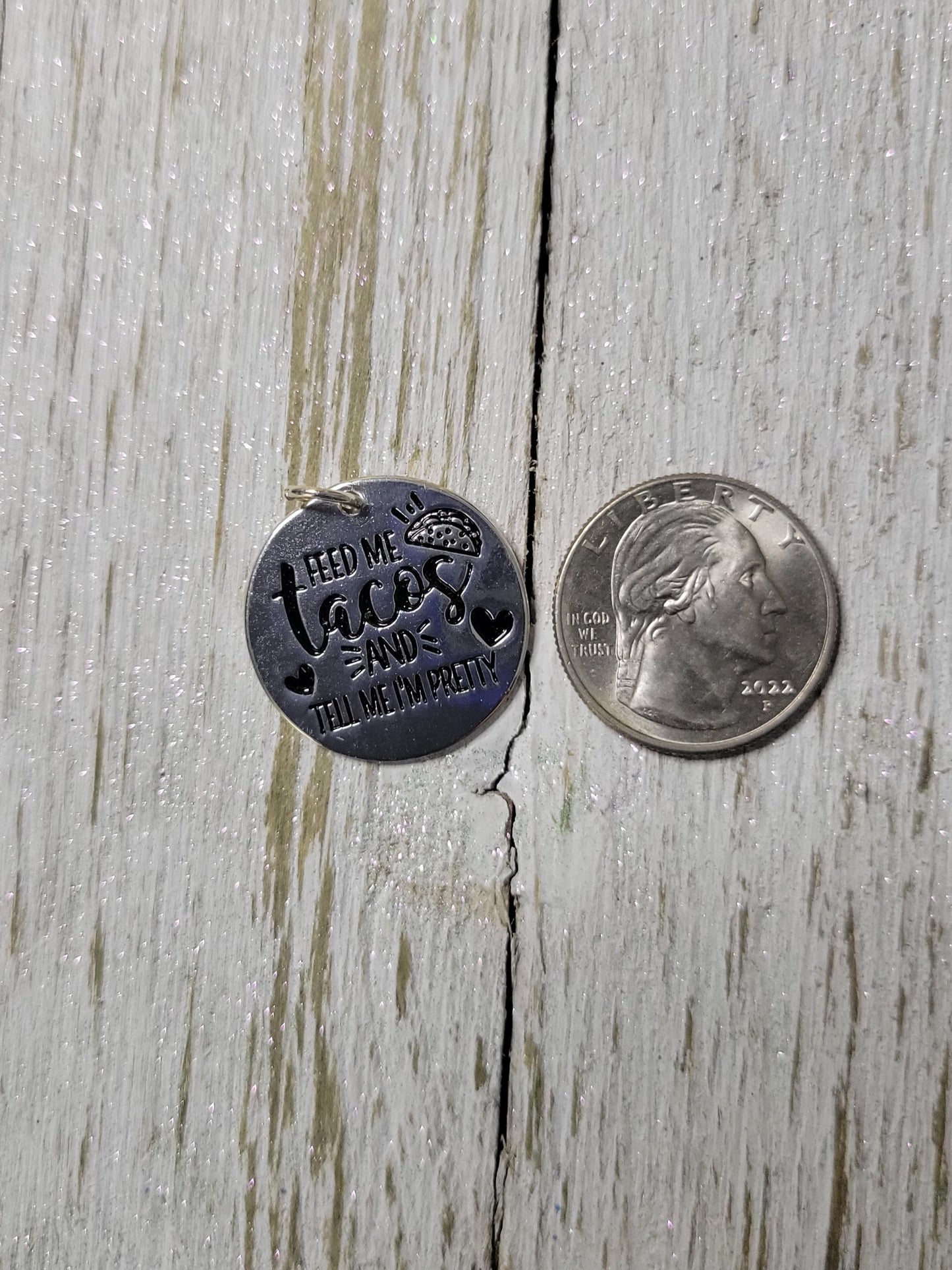 Feed Me Tacos Zipper Charm