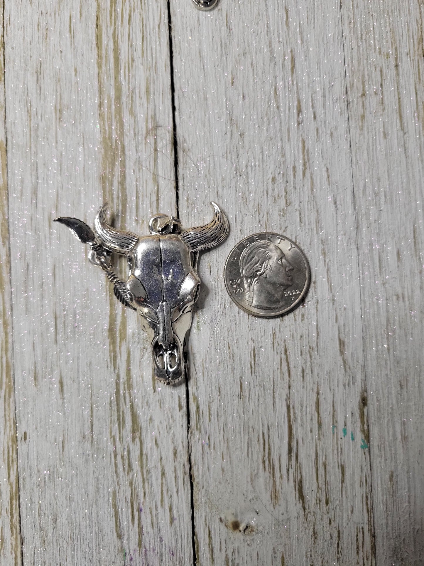 Bull Skull Zipper Charm