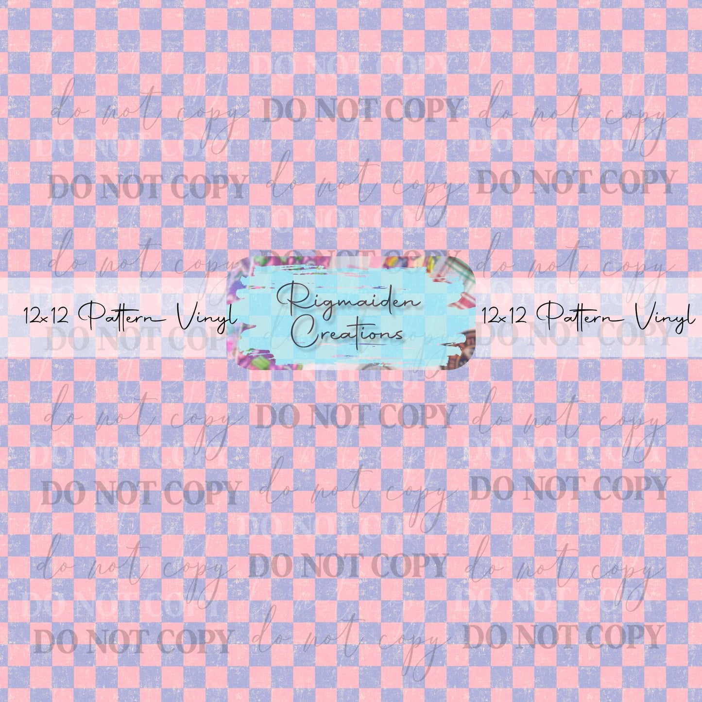 Pink and Purple Small Checkered Vinyl