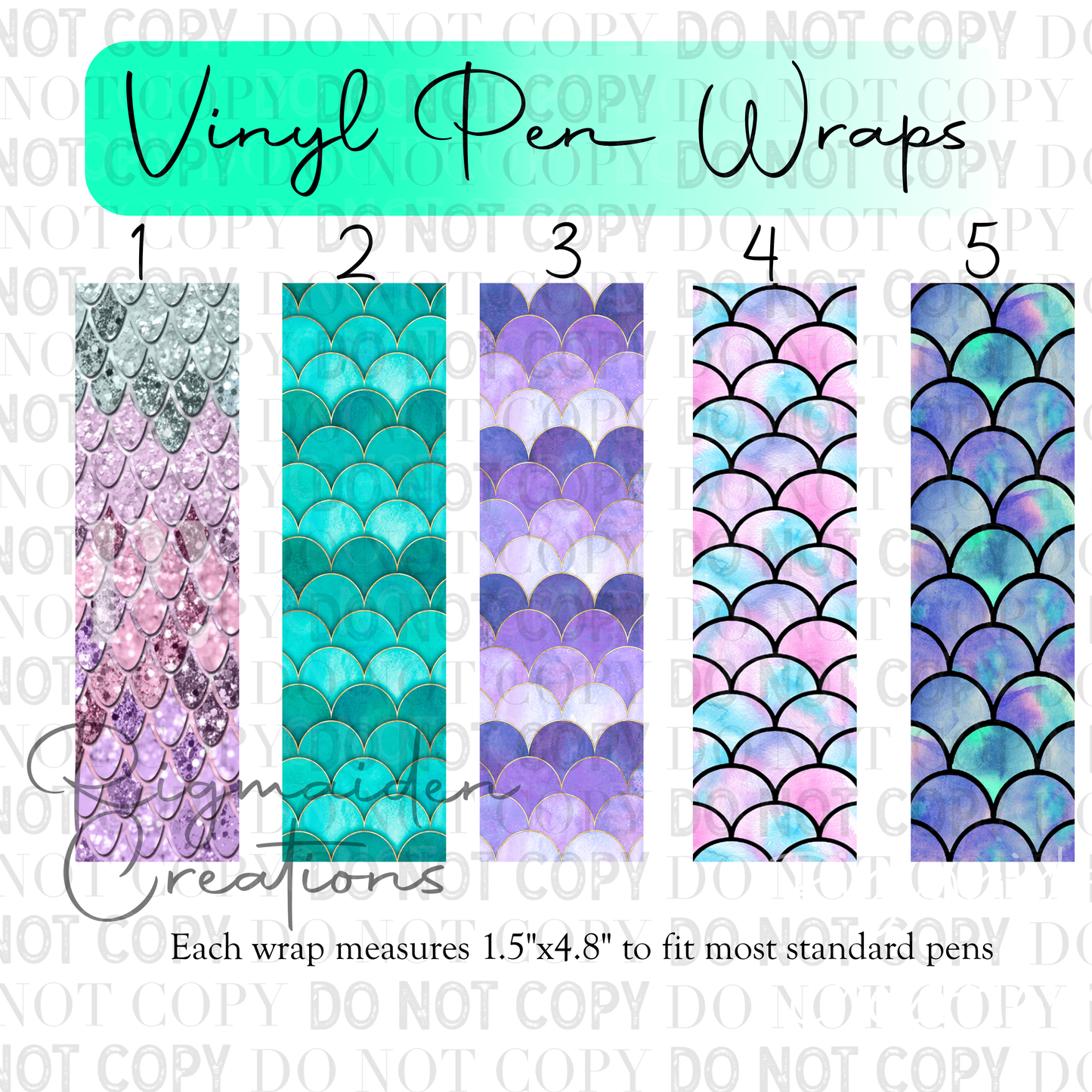 Mermaid Pen Wraps