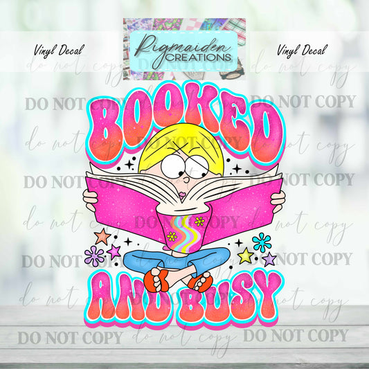 Lizzie Booked and Busy Vinyl Decal