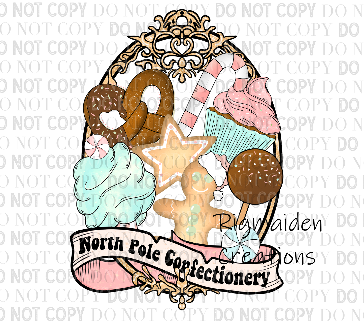 North Pole Confectionery UV DTF Decal