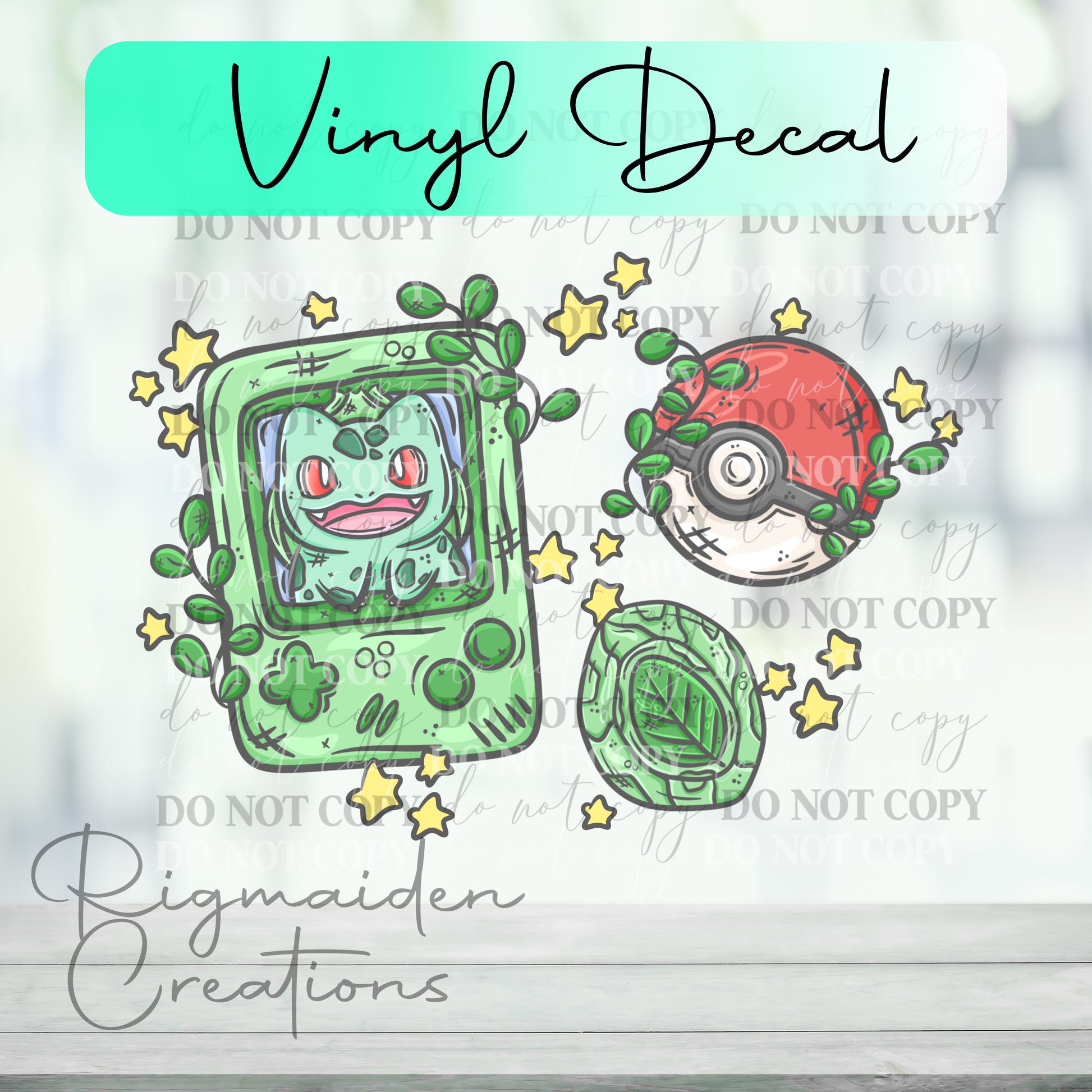 Grass Bulbasaur Vinyl Decal – Rigmaiden Creations