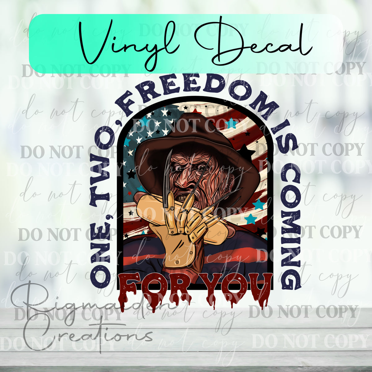 Faryn Rigmaiden Horror Boys 4th of July Vinyl Decal {MULTIPLE} – Rigmaiden Creations
