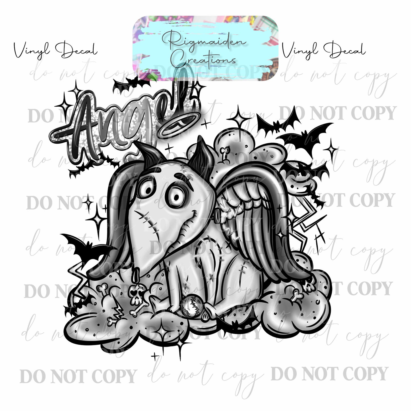 Spooky Dog Vinyl Decal {MULTIPLE}