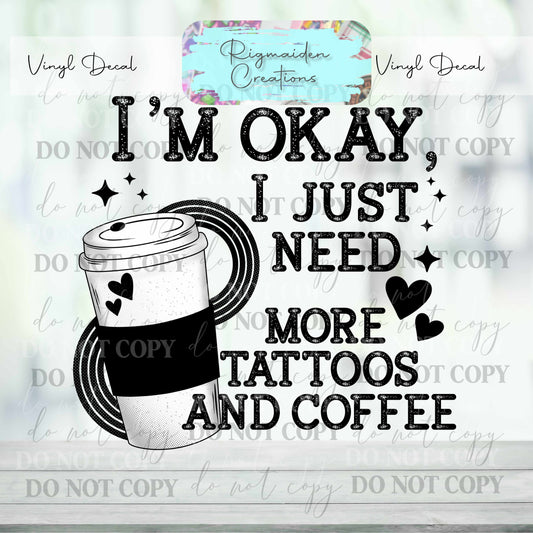 Ink and Coffee Vinyl Decal