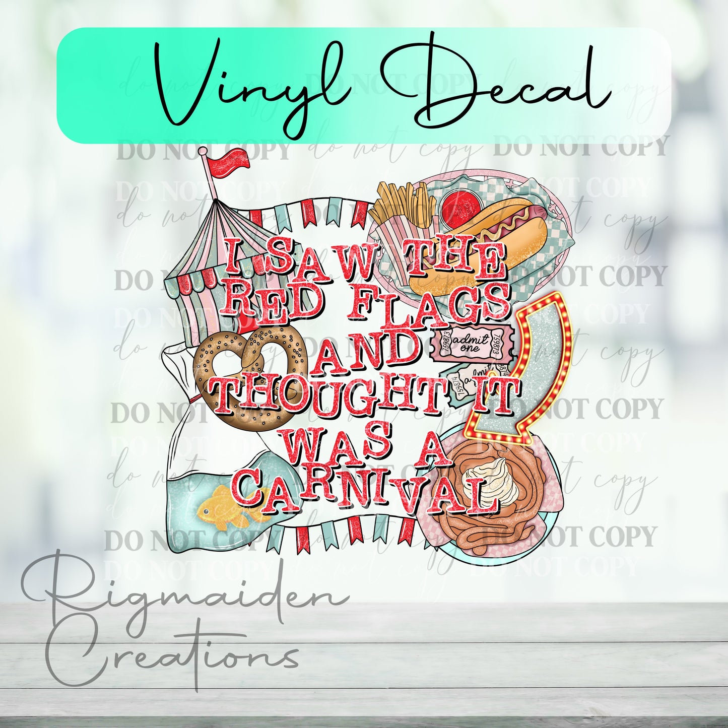Red Flags Carnival Decal