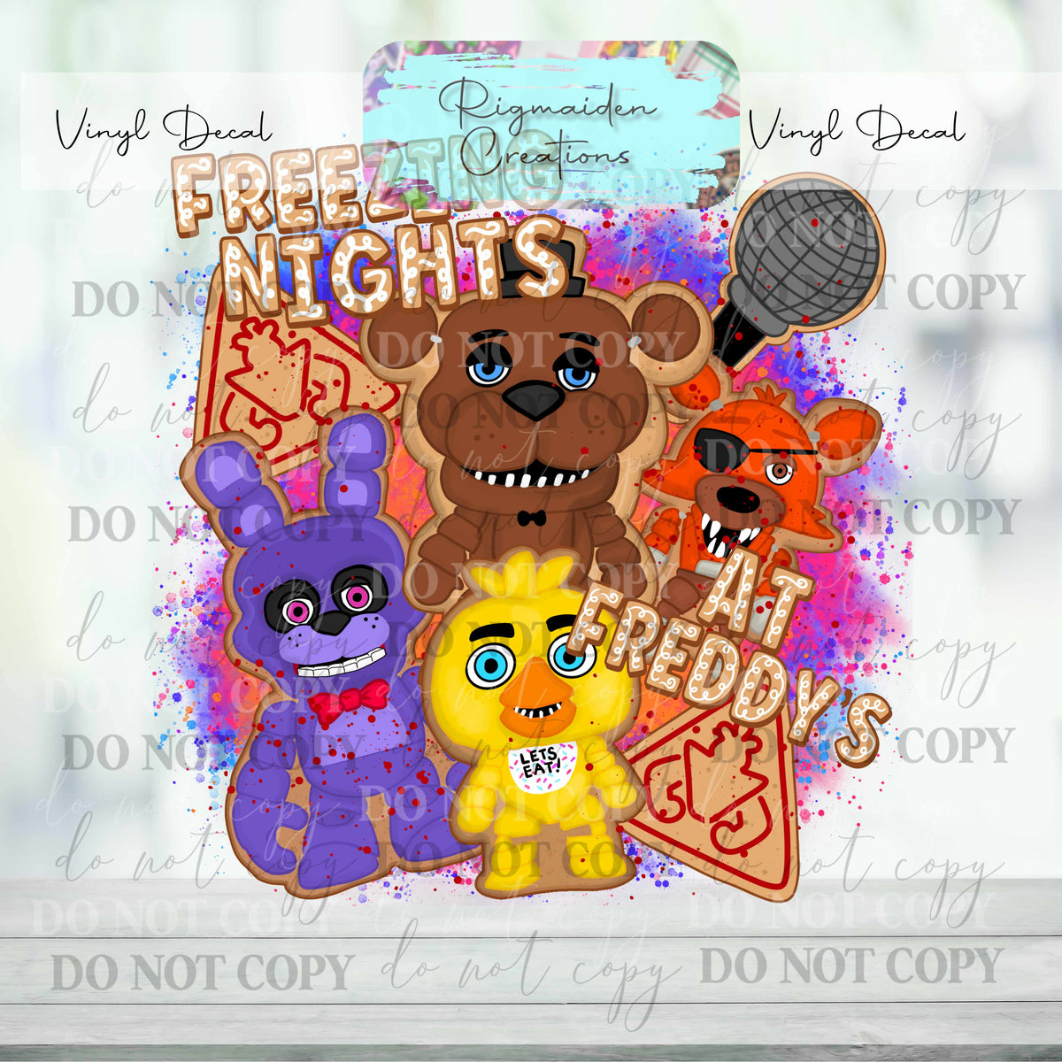 Sandy Rigmaiden FNAF Sugar Cookie Vinyl Decal – Rigmaiden Creations