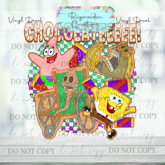 Sponge "Chocolateeeee" Sugar Cookie Vinyl Decal