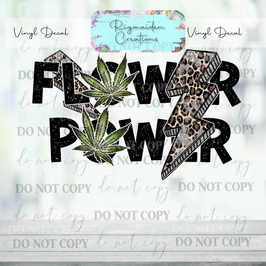 Flower Power Vinyl Decal