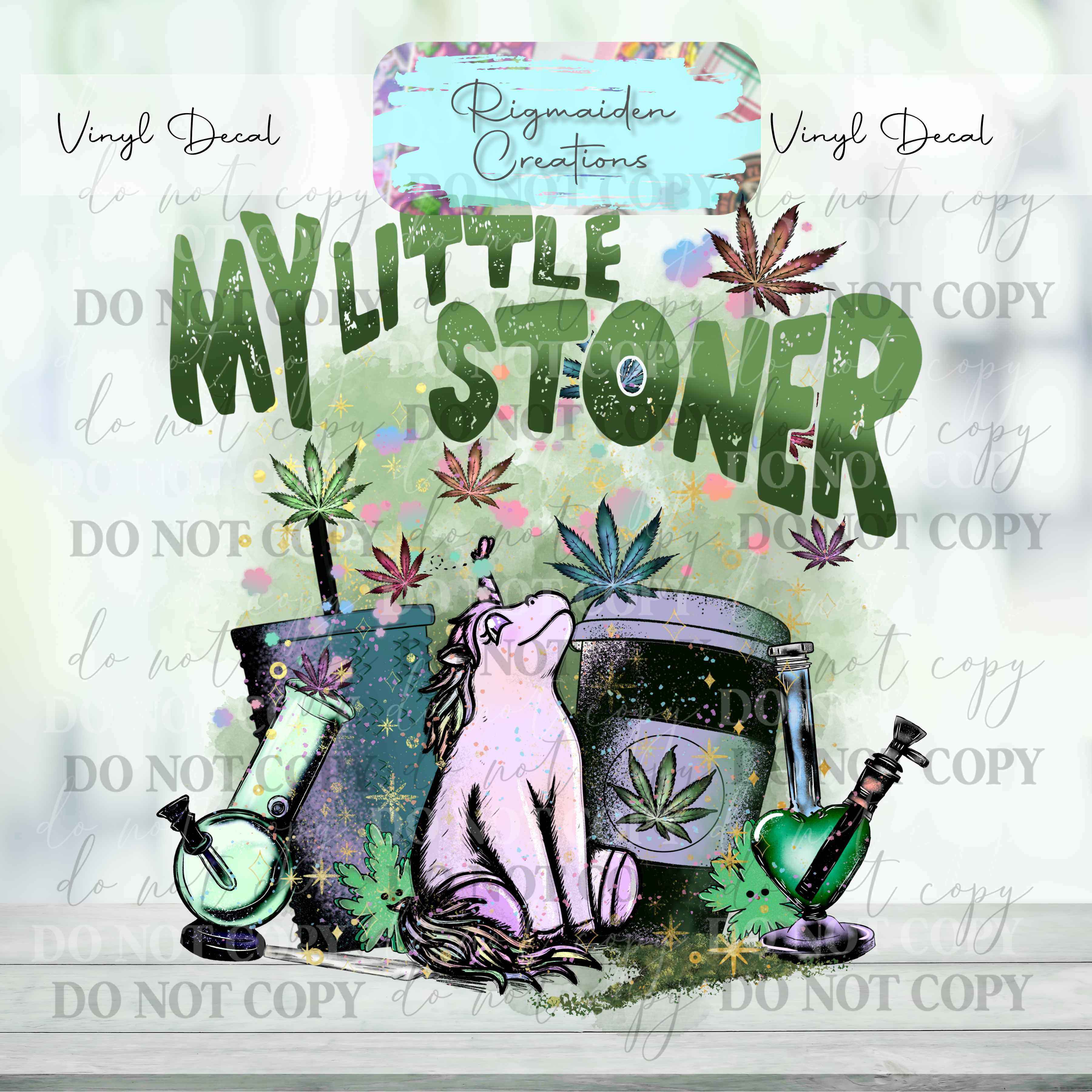 Thomas Rigmaiden My Little Stoner Vinyl Decal – Rigmaiden Creations