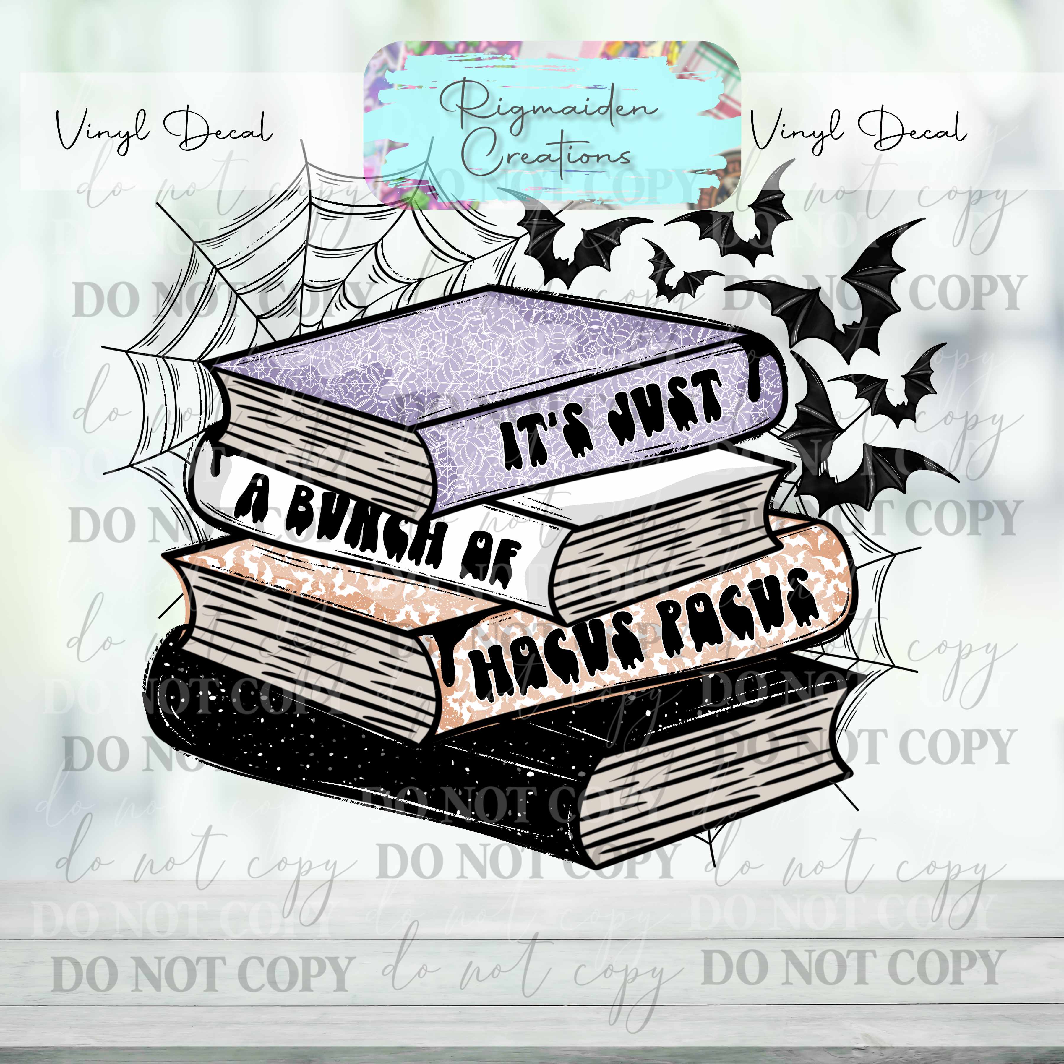 Thomas Rigmaiden Spooky Book Stack Vinyl Decal – Rigmaiden Creations