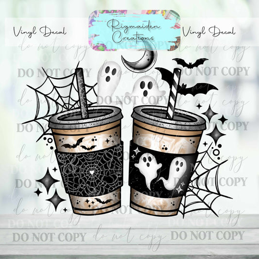 Spooky Coffee Vinyl Decal