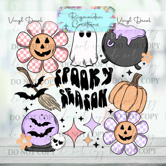 Spooky Season Pastel Pink/Purple Vinyl Decal