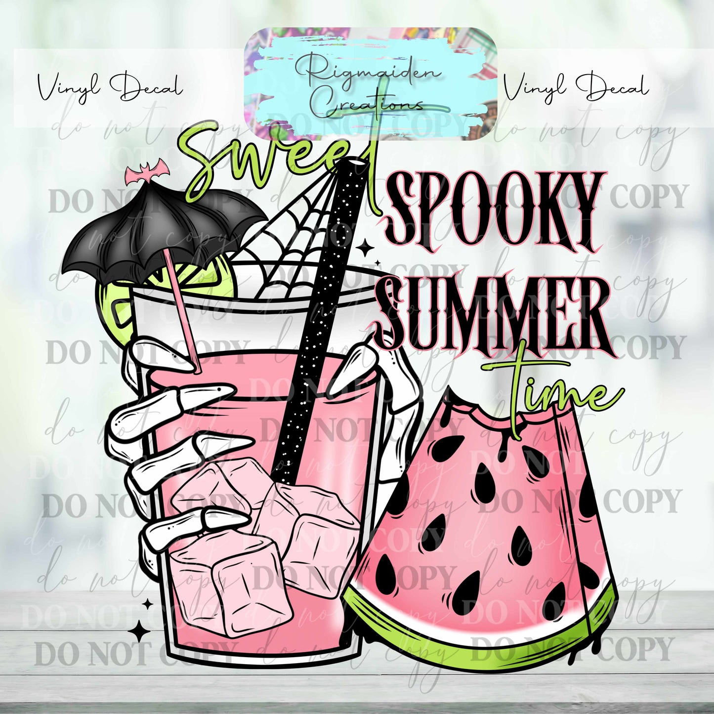 Spooky Summer Drink Vinyl Decal