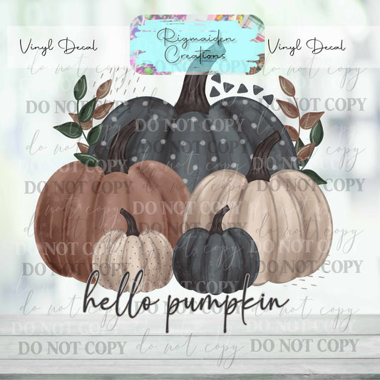 Fall Pumpkins Vinyl Decal
