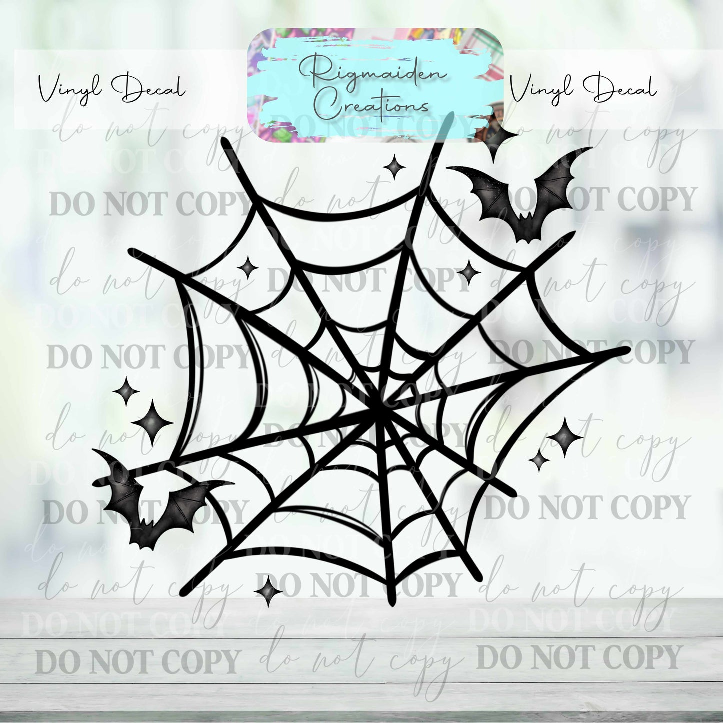 Spider Web Vinyl Decal
