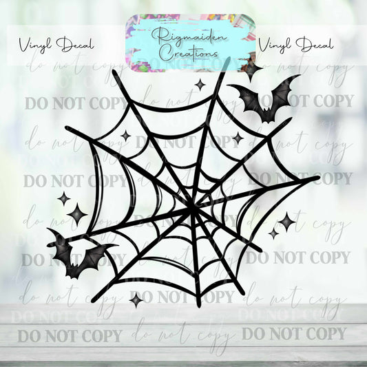 Spider Web Vinyl Decal