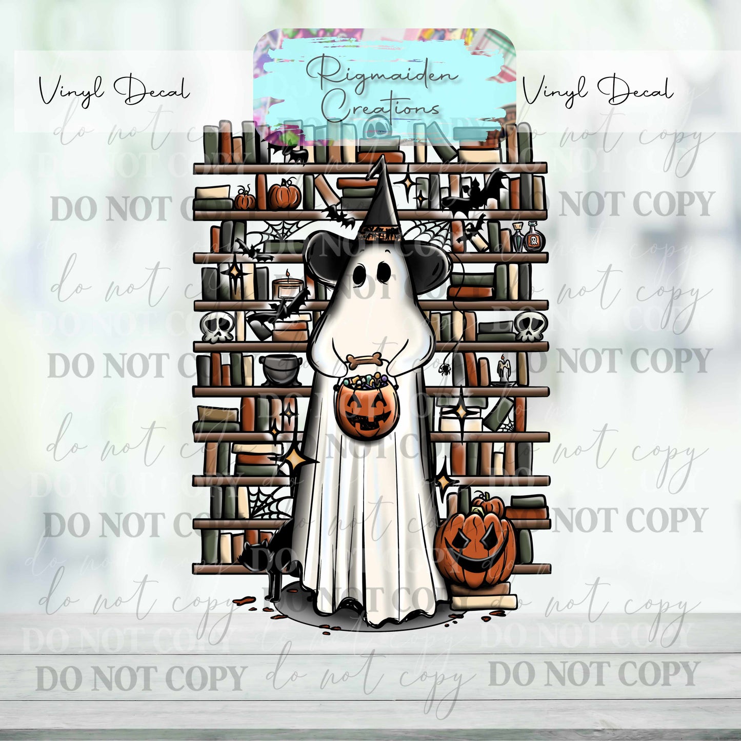 Ghostly Reading Vinyl Decal {Multiple}