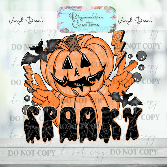 Spooky Pumpkin Vinyl Decal