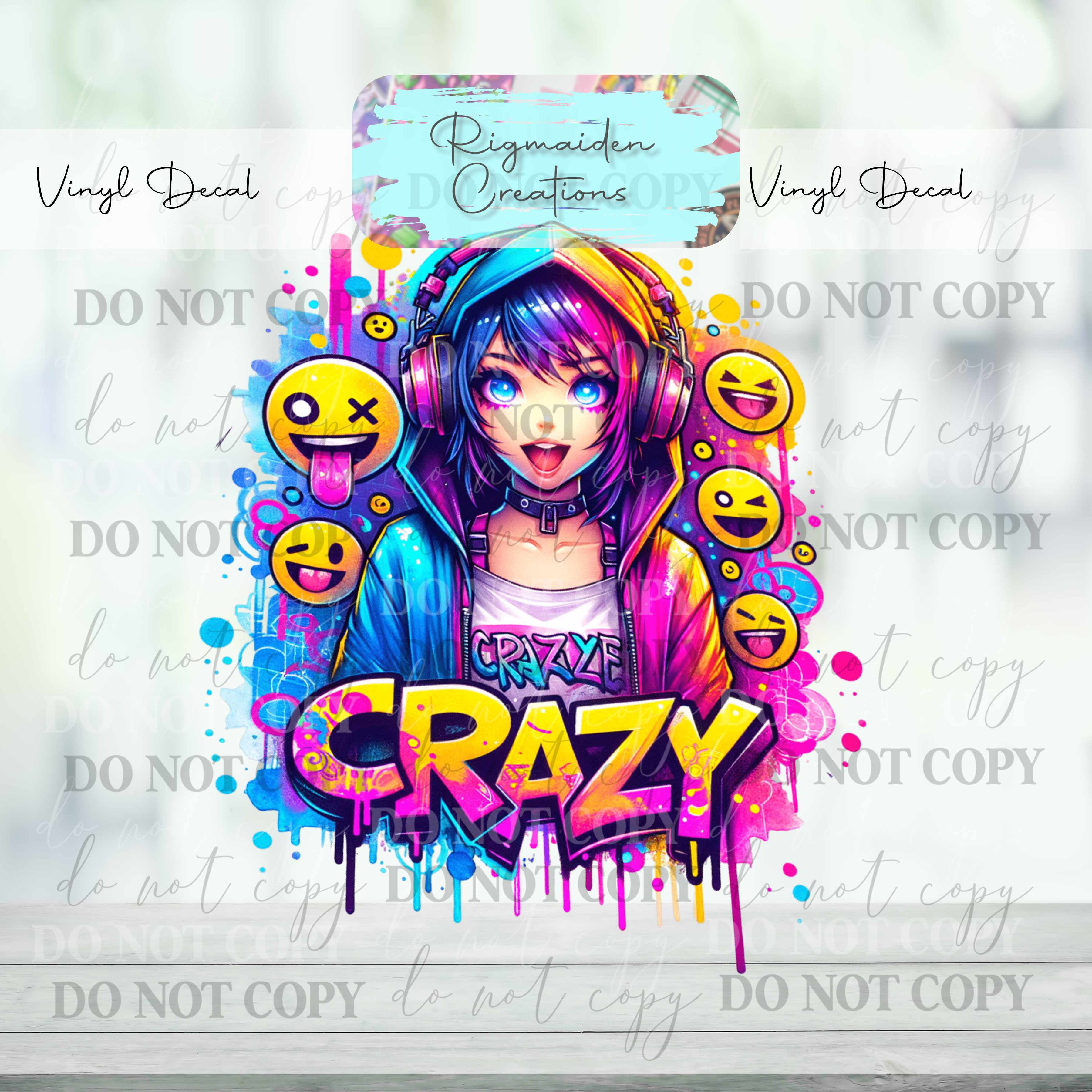 Thomas Rigmaiden Anime Crazy Vinyl Decal – Rigmaiden Creations