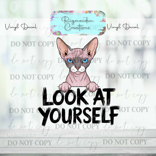 Hairless Cat Vinyl Decal
