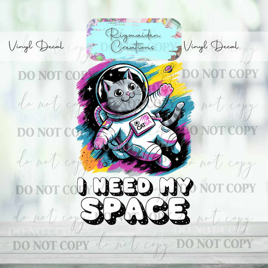 Space Cat Vinyl Decal