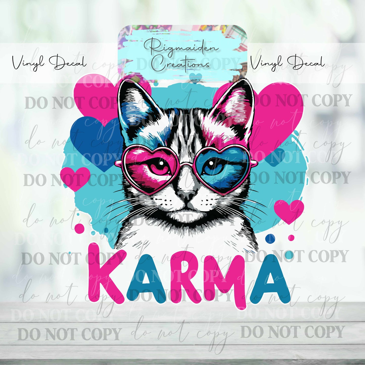 Karma Cat Vinyl Decal