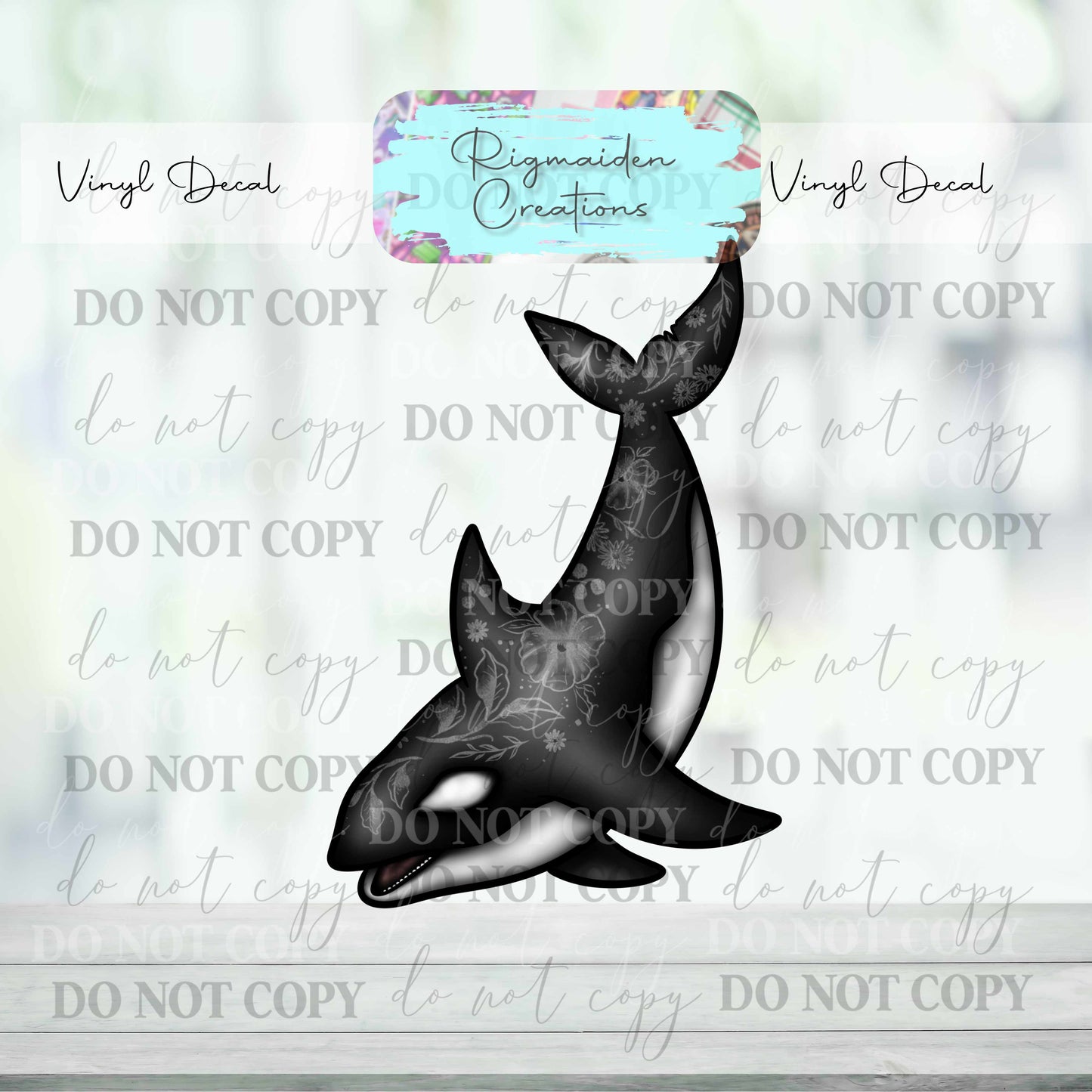 Moon Orca Vinyl Decal