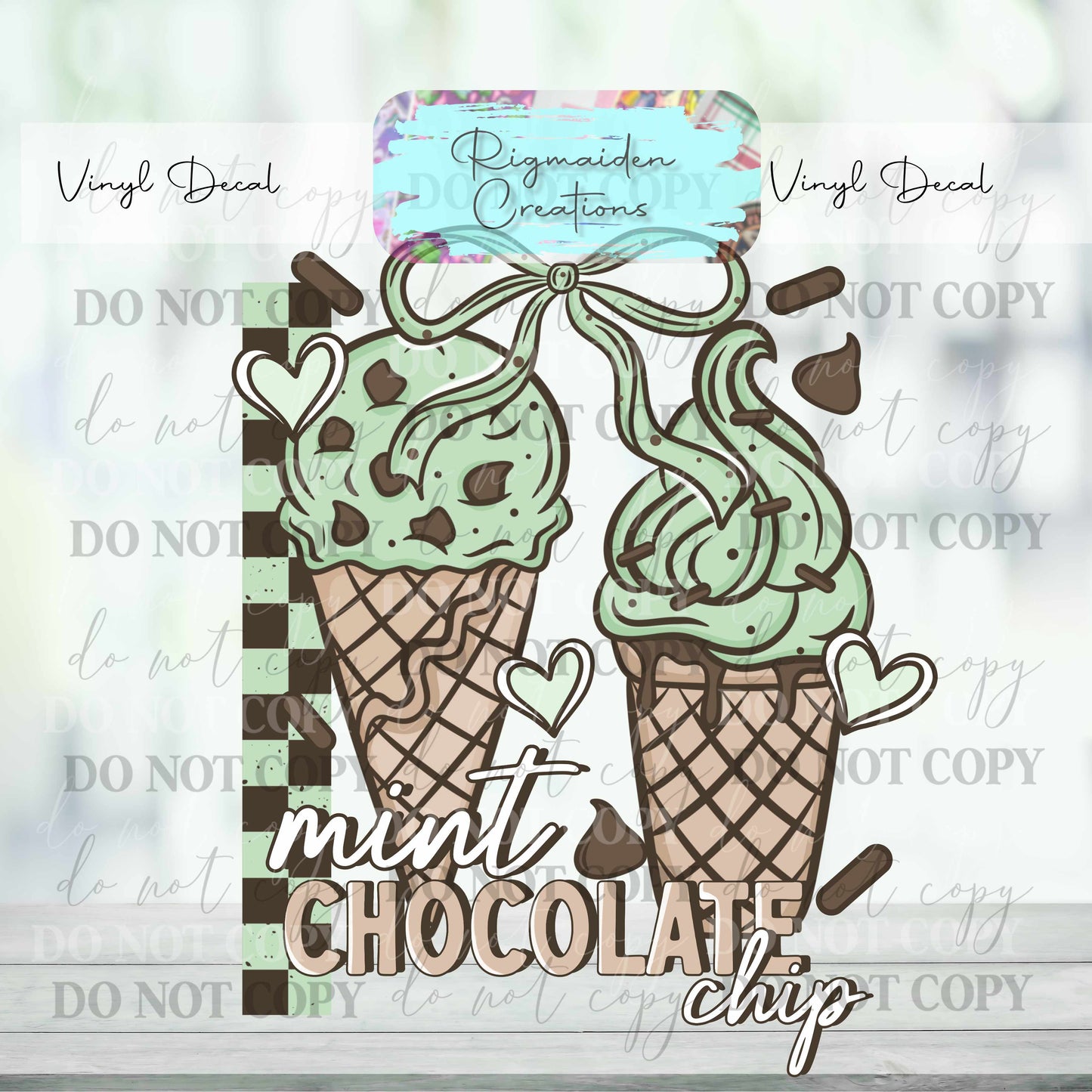 Mint Ice Cream Vinyl Decal