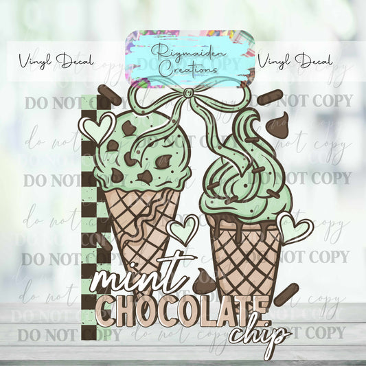 Mint Ice Cream Vinyl Decal