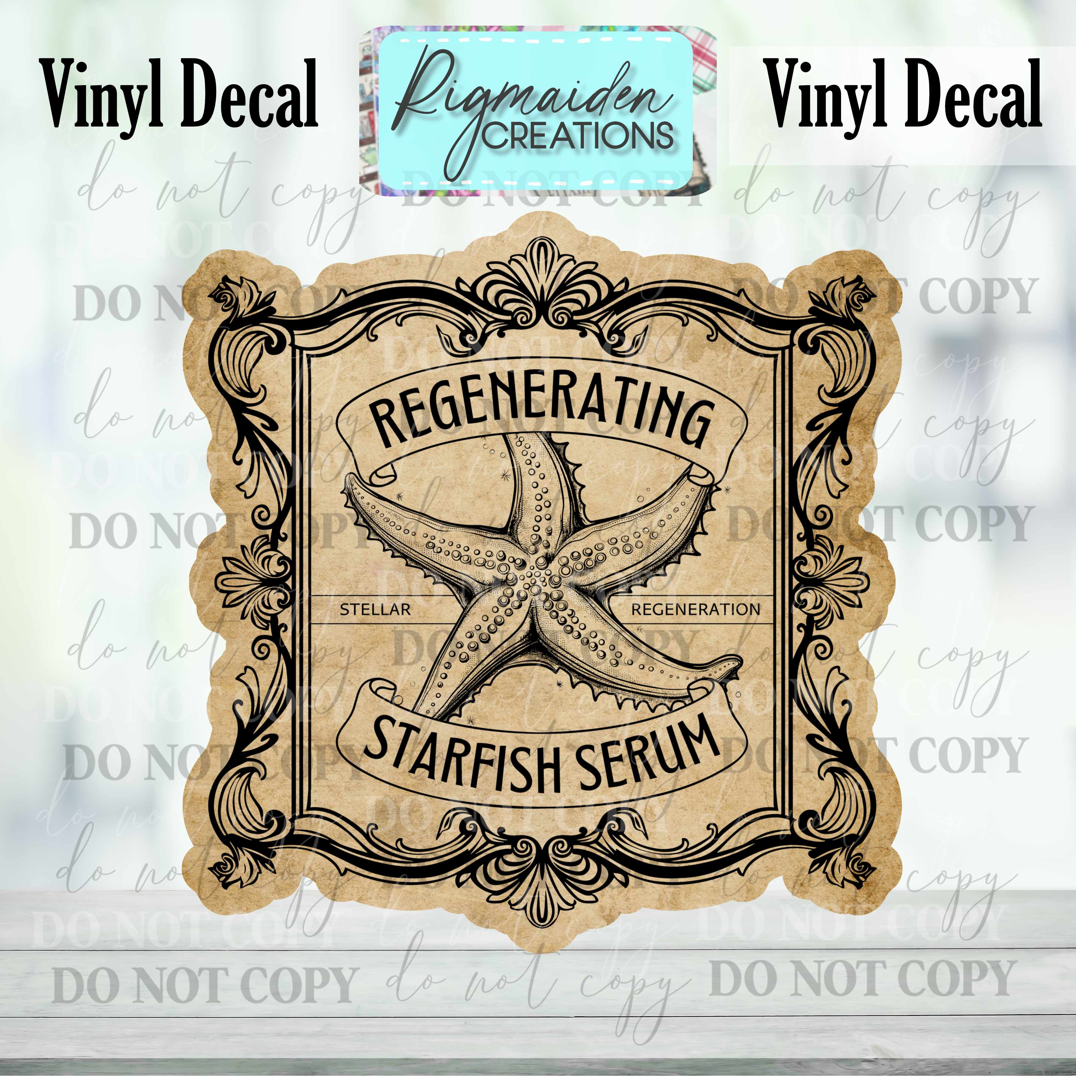 Thomas Rigmaiden Regenerating Starfish Serum Potion Label Vinyl Decal – Rigmaiden Creations