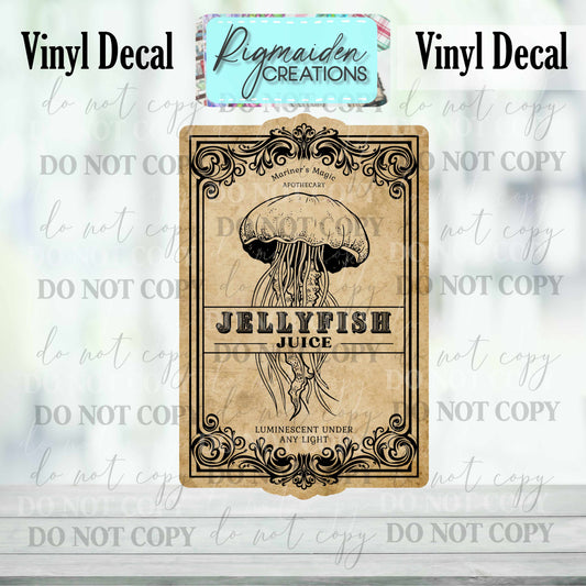 Jellyfish Juice Potion Label Vinyl Decal