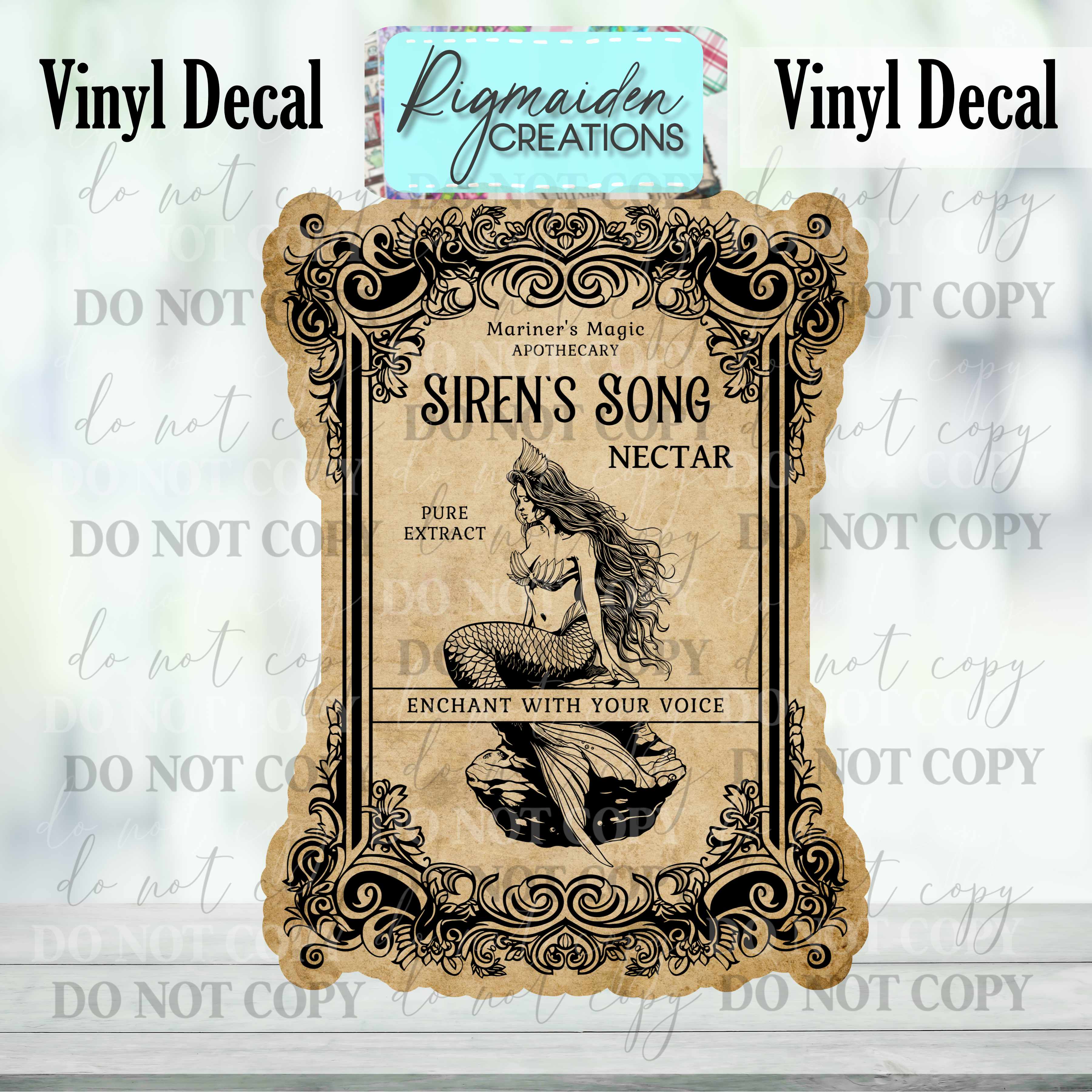 Siren's Song Nectar Potion Label Vinyl Decal – Rigmaiden Creations