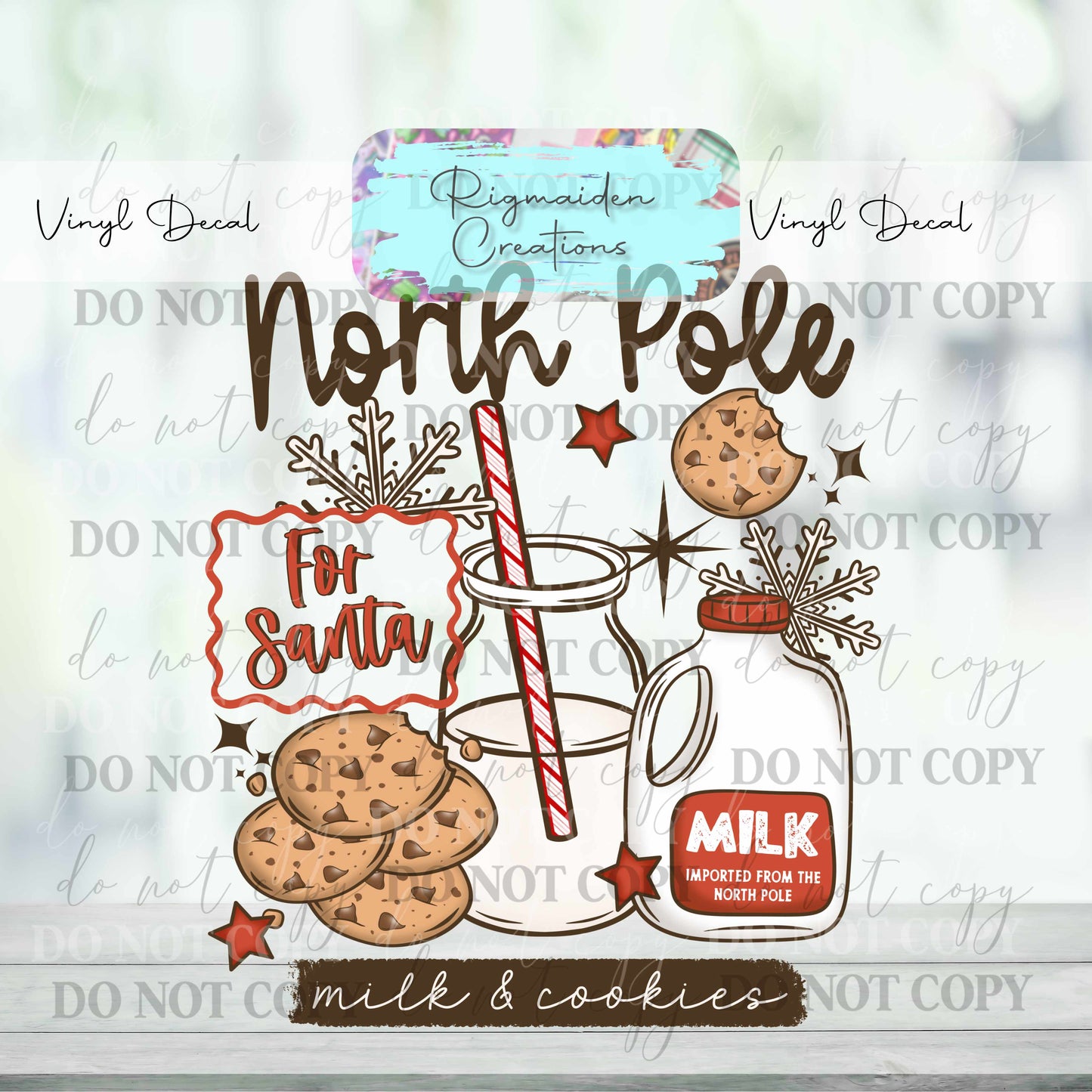 North Pole Cookies and Milk Decal