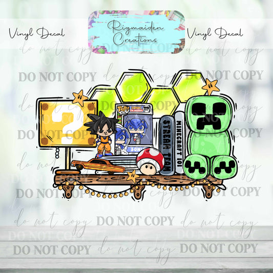 Gamer Bookshelf Decal