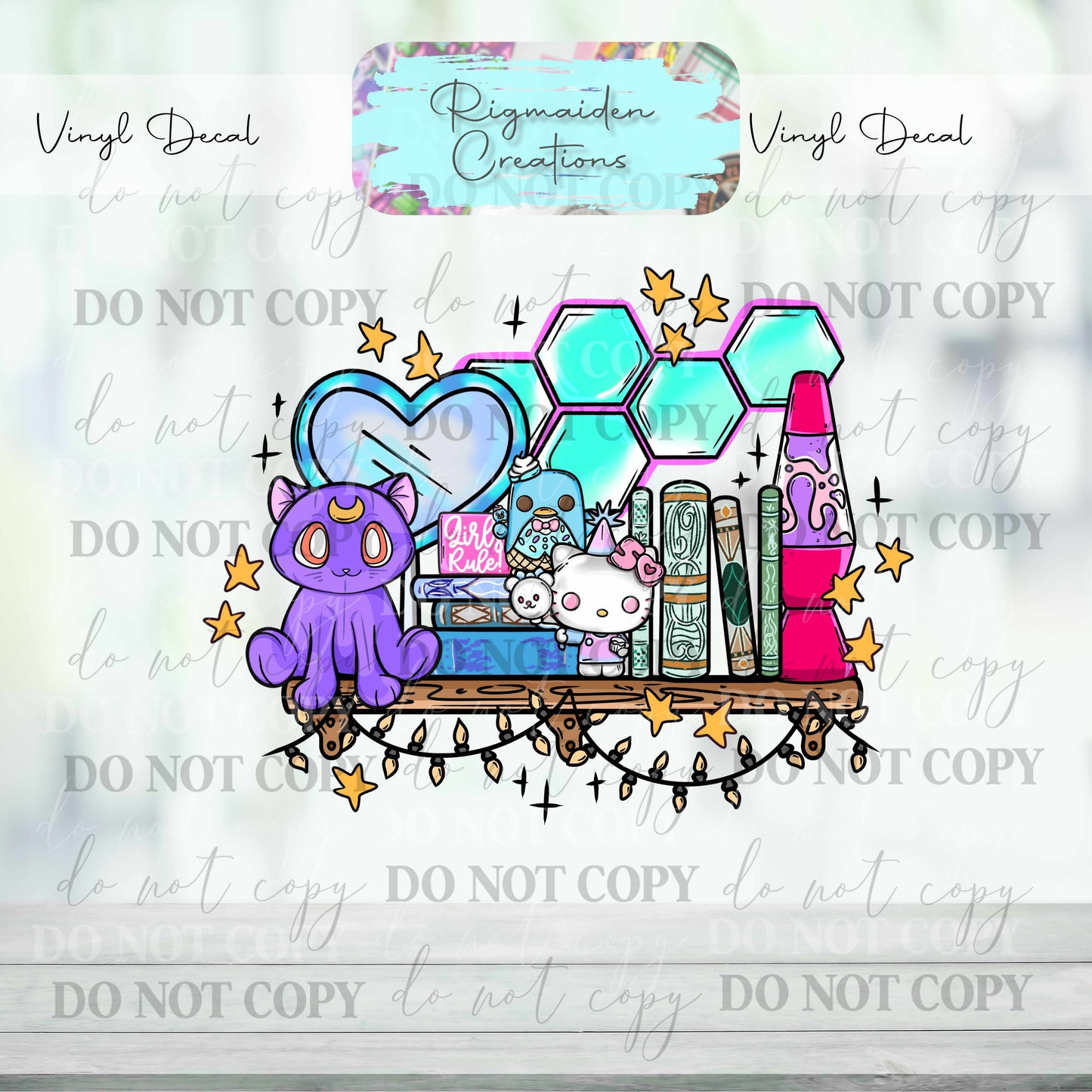 Girly Bookshelf Decal