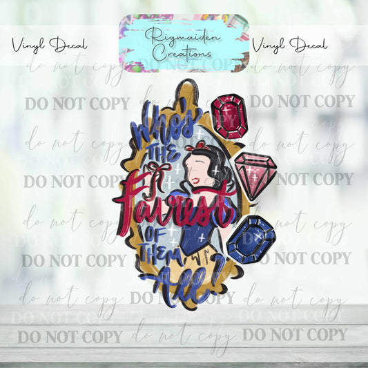 Snow White Sketch Doodle Decal