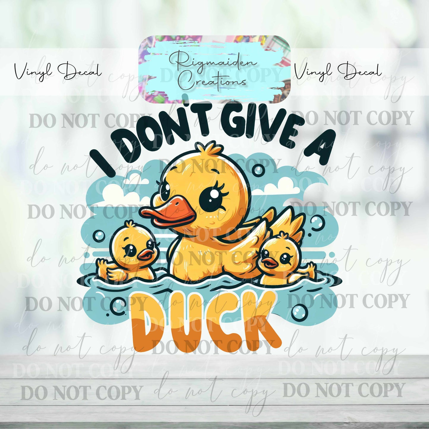 I Don't Give A Duck Decal